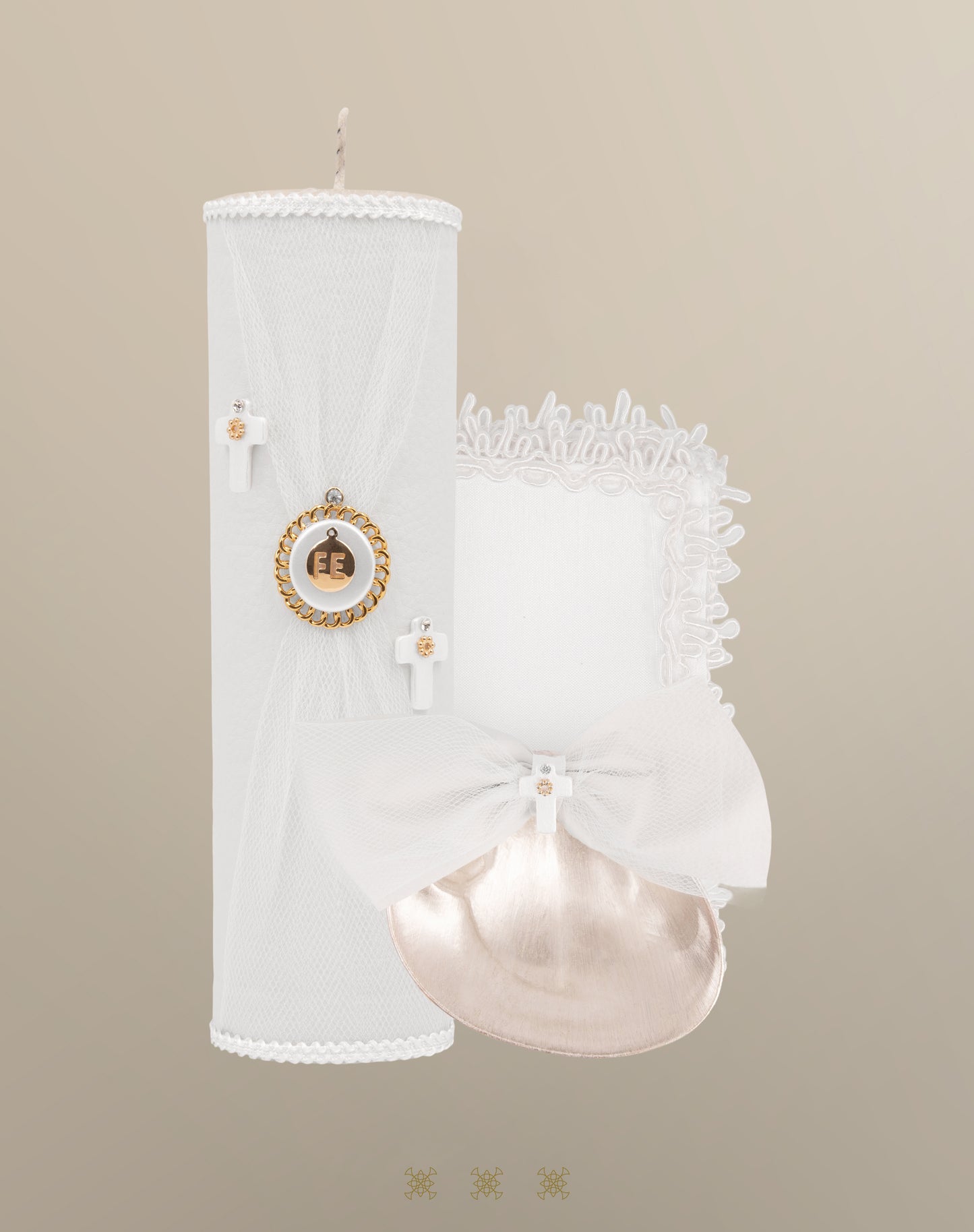Set de vela bautizo blanco 92-171