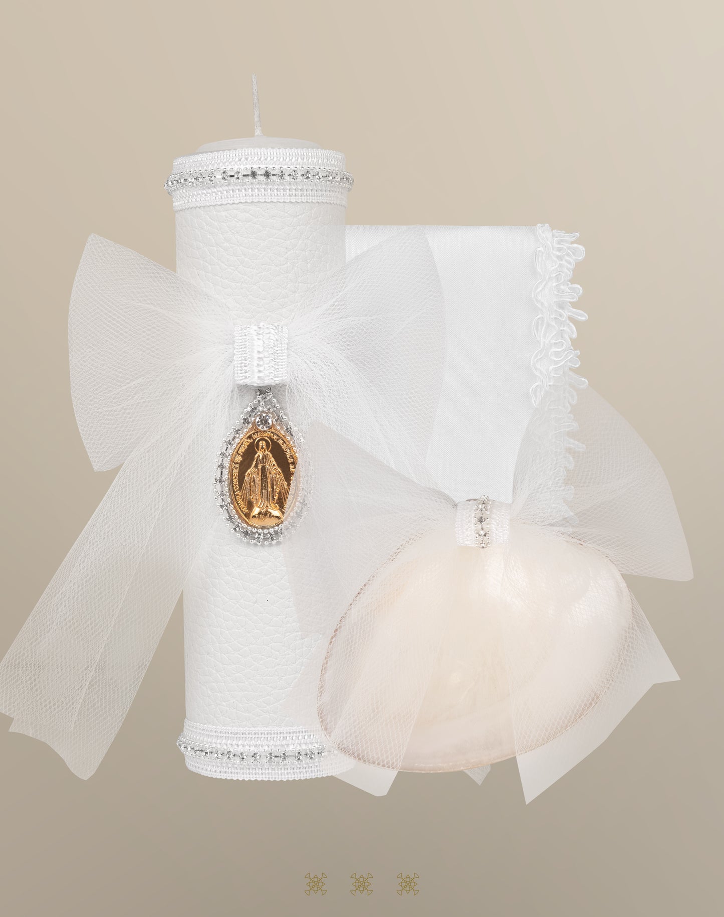 Set de vela bautizo Blanco 92-174