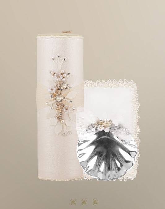 Set de vela bautizo hueso 92-290