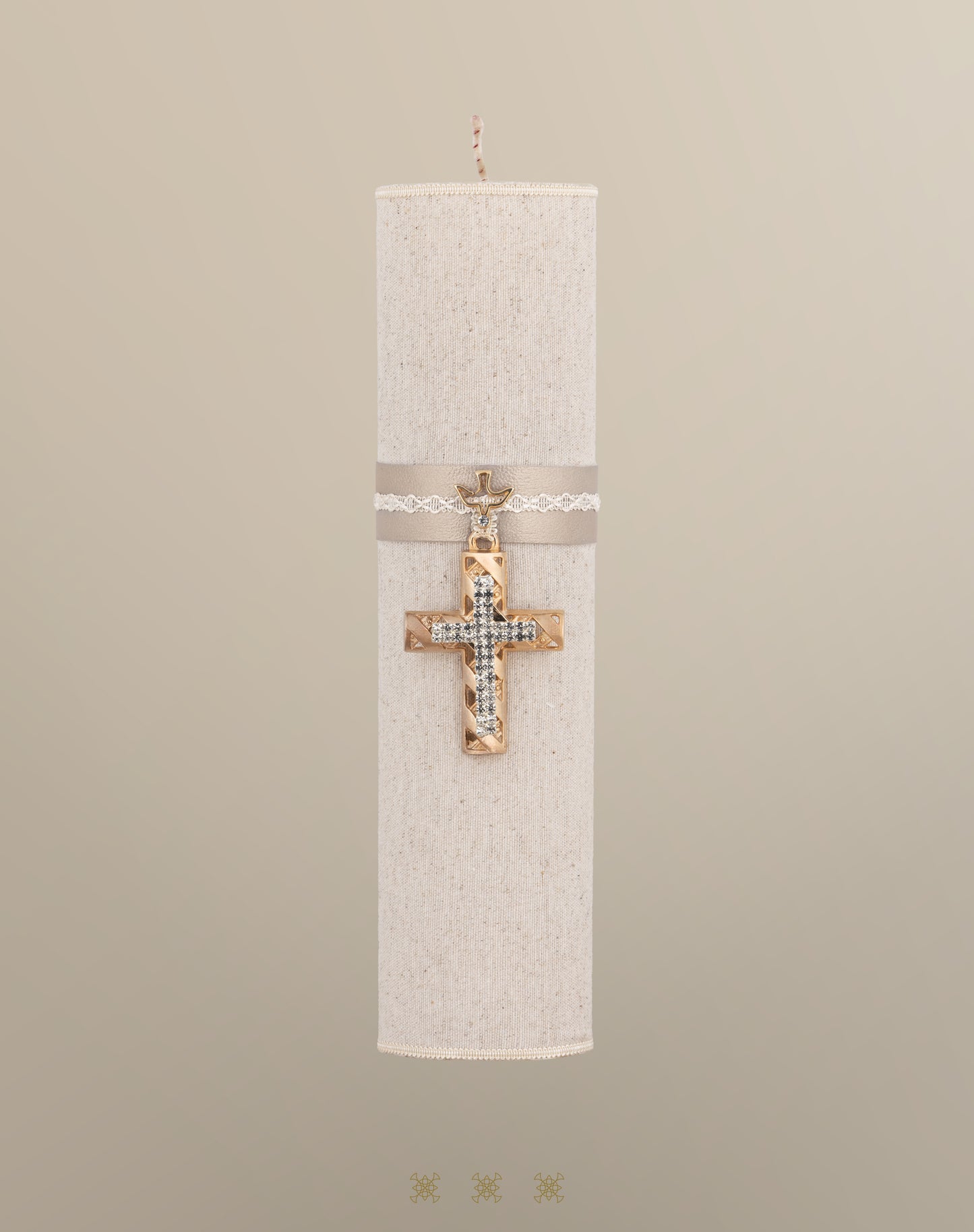 Biblia y Cirio de boda lino 92-294