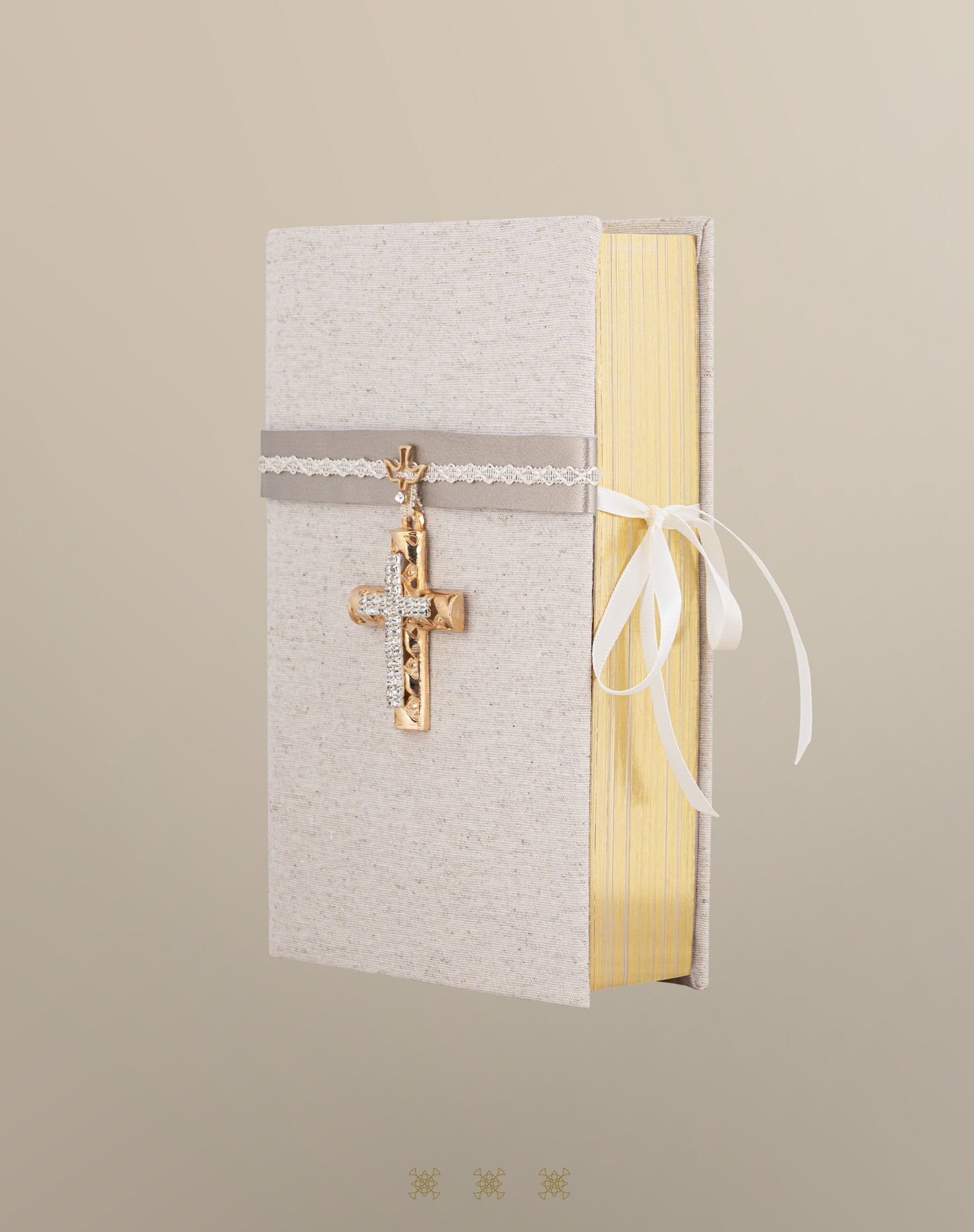 Biblia y Cirio de boda lino 92-294