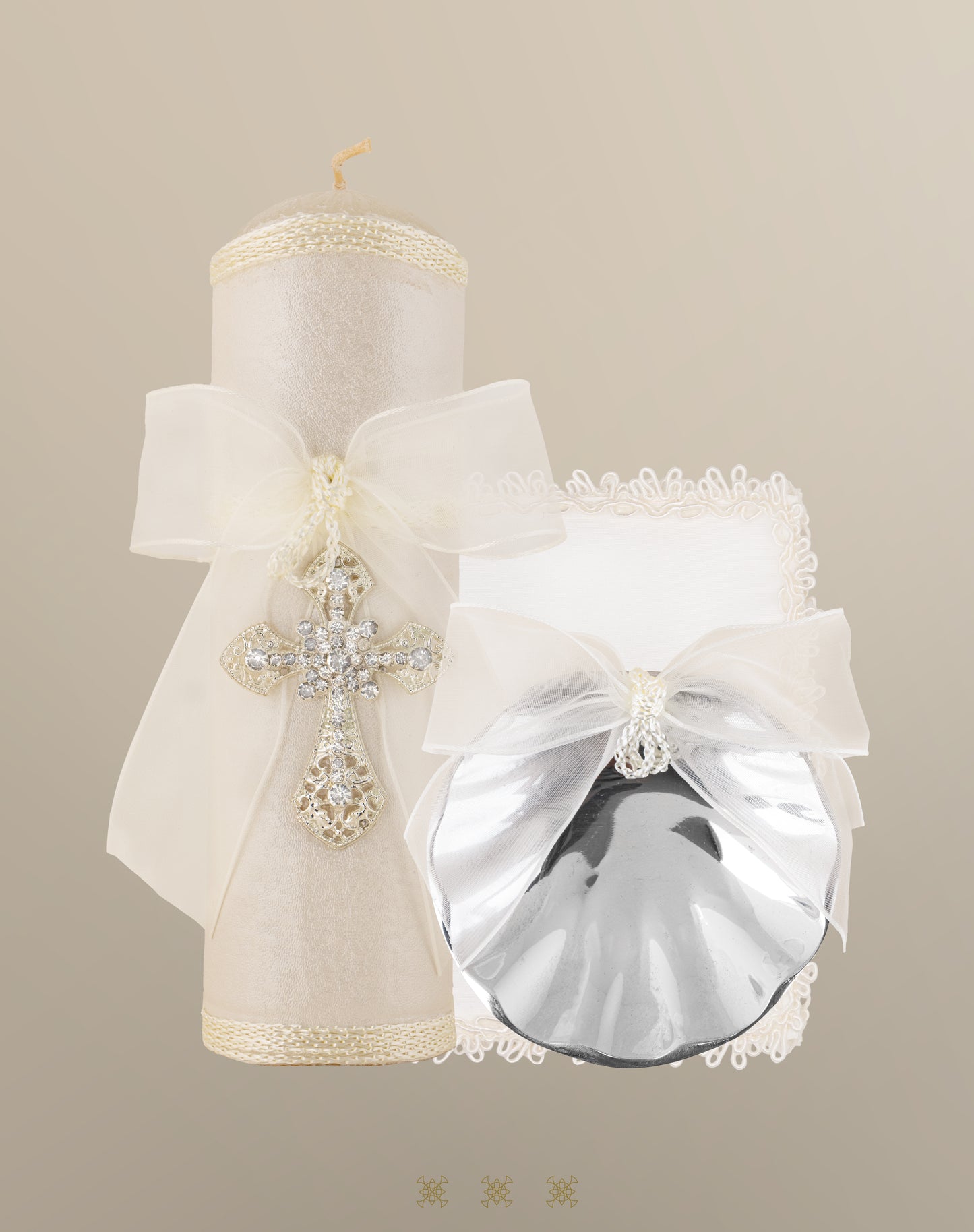 Set de vela bautizo hueso 92-308