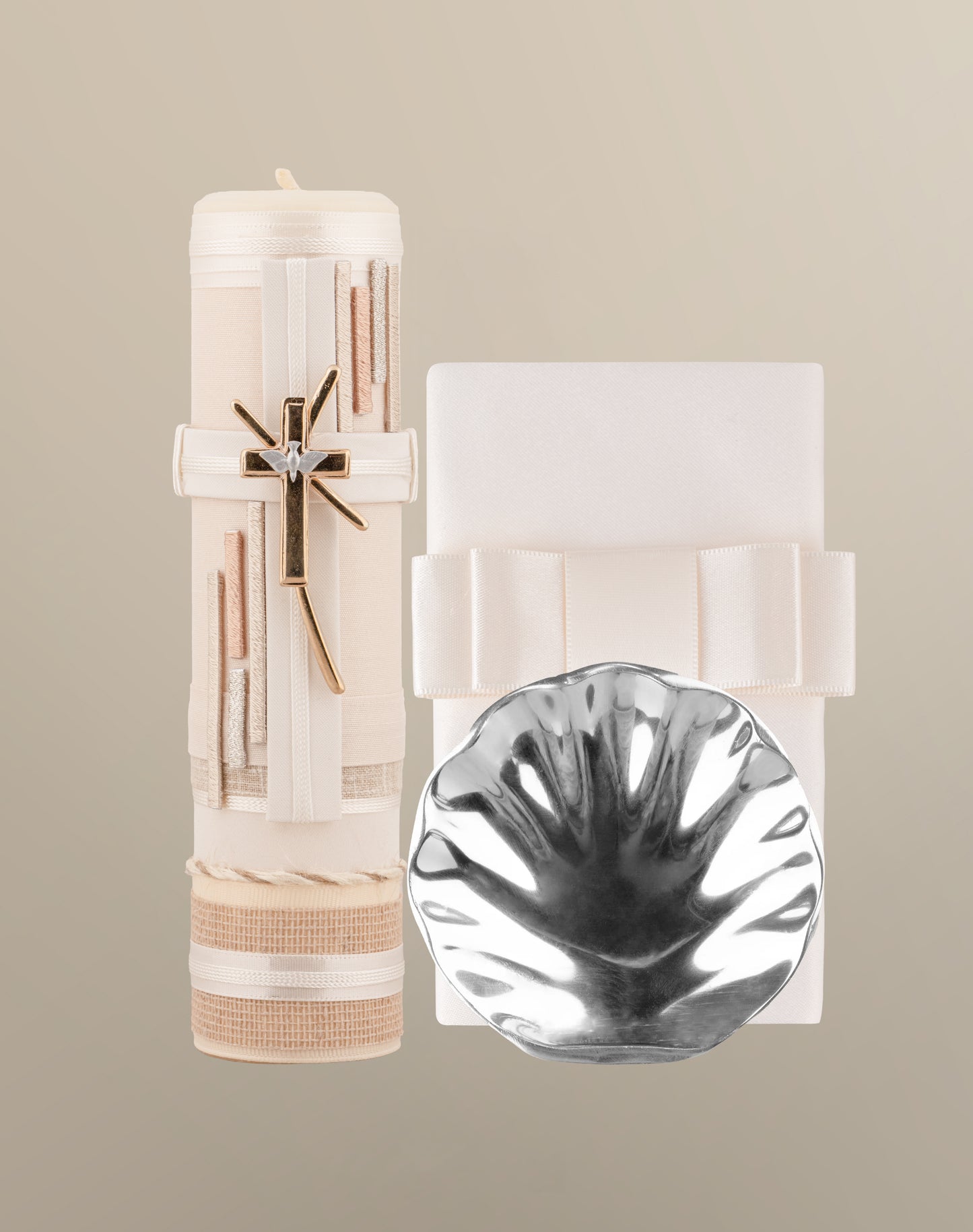 Set de vela bautizo hueso A2-080