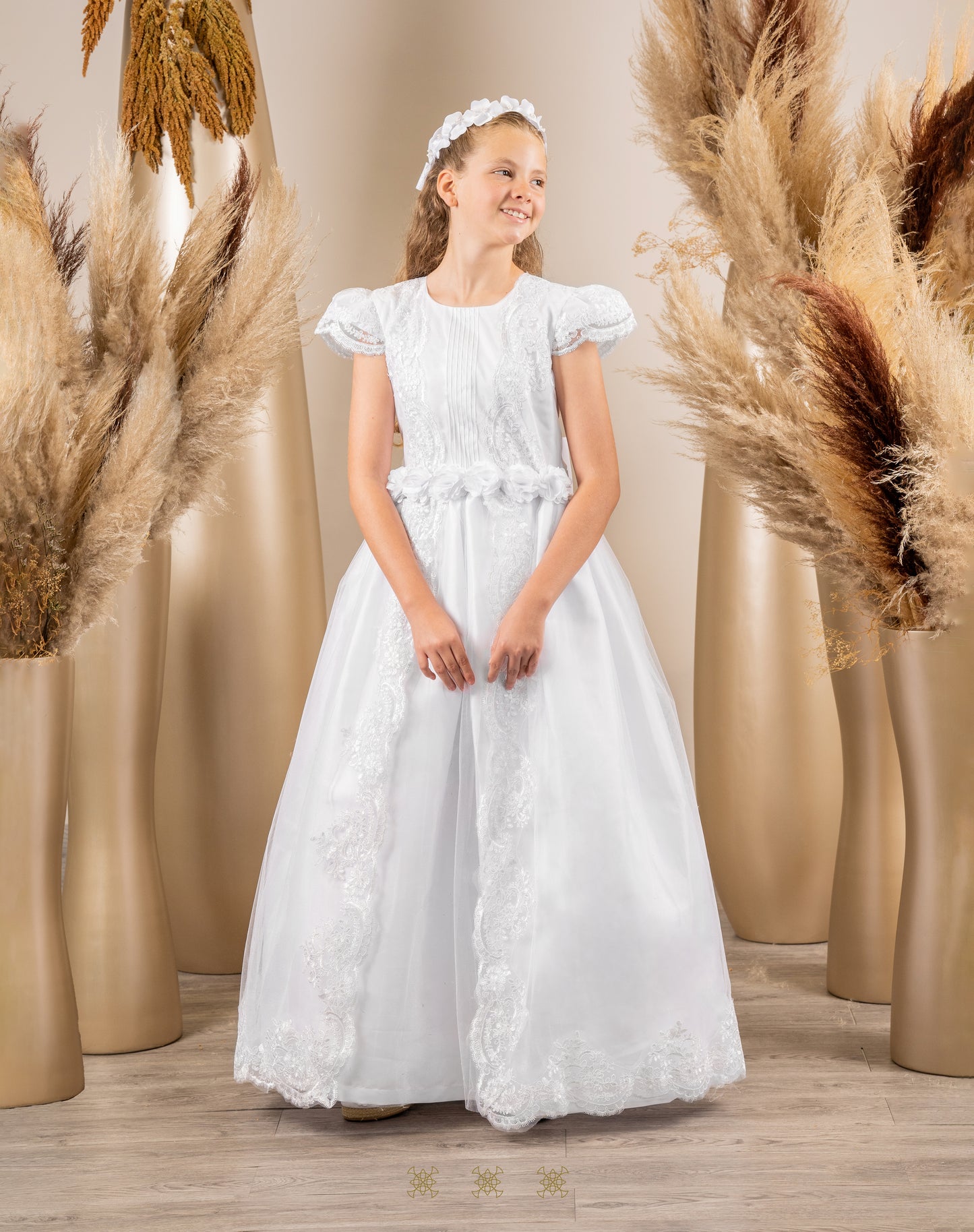 Vestido de Primera comunión blanco A7-006