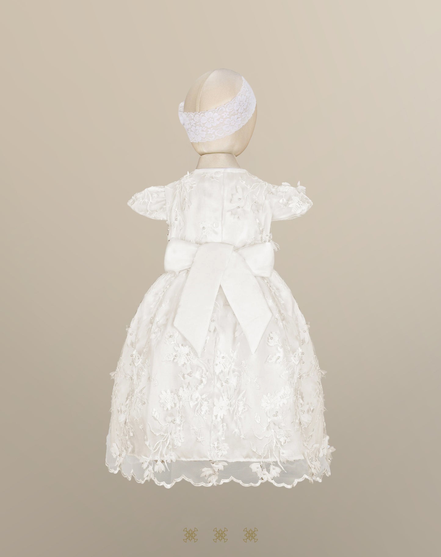 Vestido Infantil Hueso B3-048