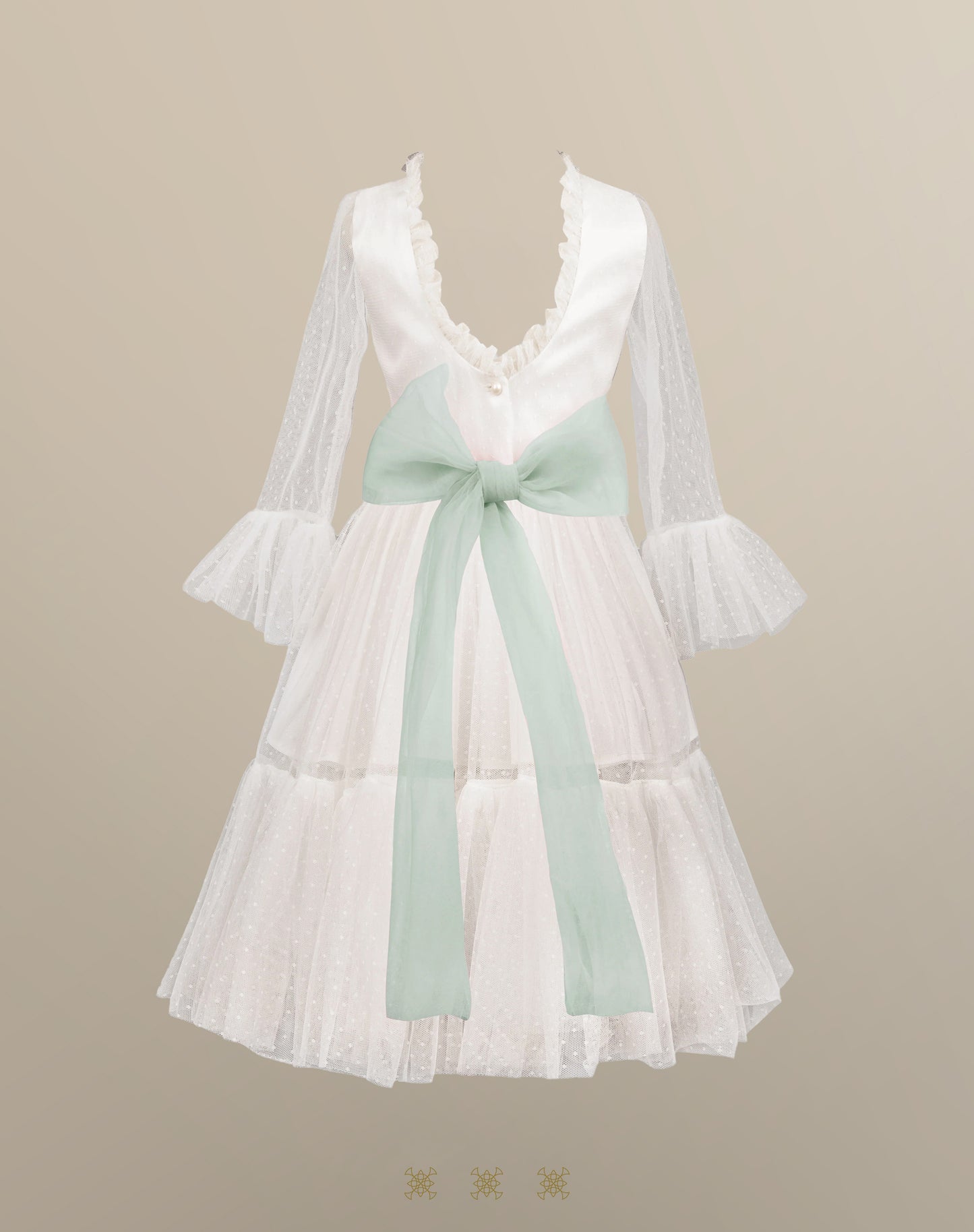Vestido Infantil Hueso B7-001