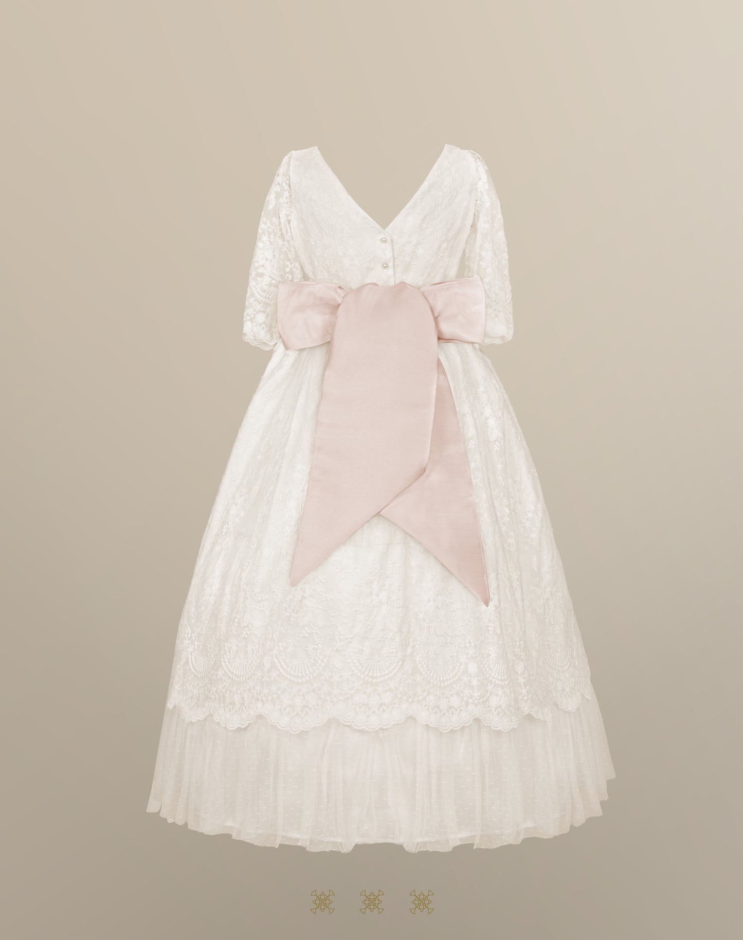Vestido juvenil hueso C3-003