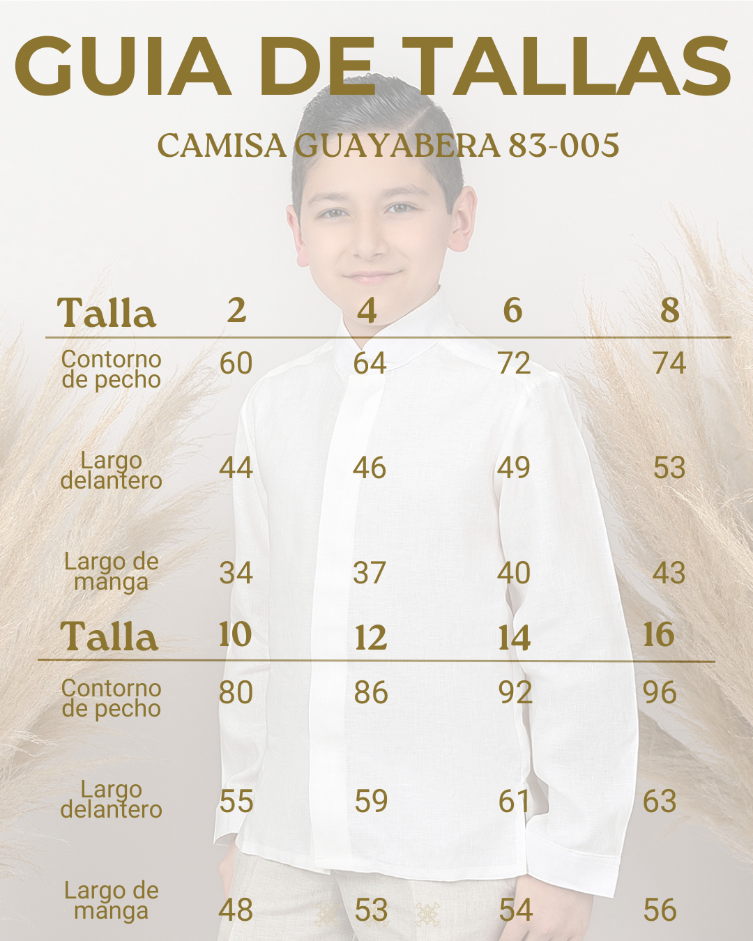 Camisa Guayabera hueso 83-005
