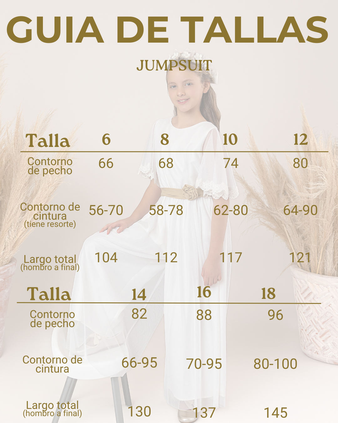 Jumpsuit con falda hueso 16-037