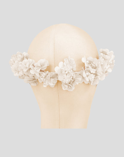 Tocado de flores hueso 02-228