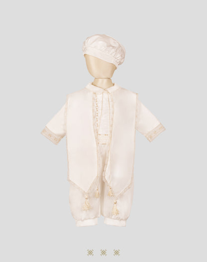Ropón  de bautizo para niño 02-474
