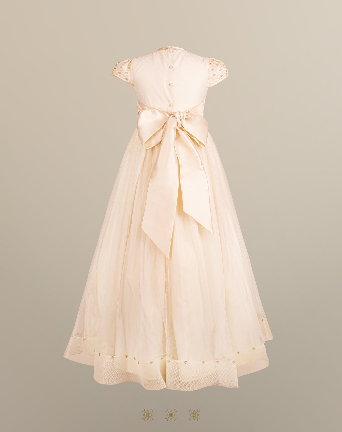 Vestido de Primera comunión beige 02-519