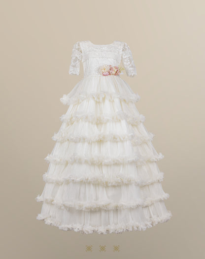 Vestido juvenil hueso 02-547