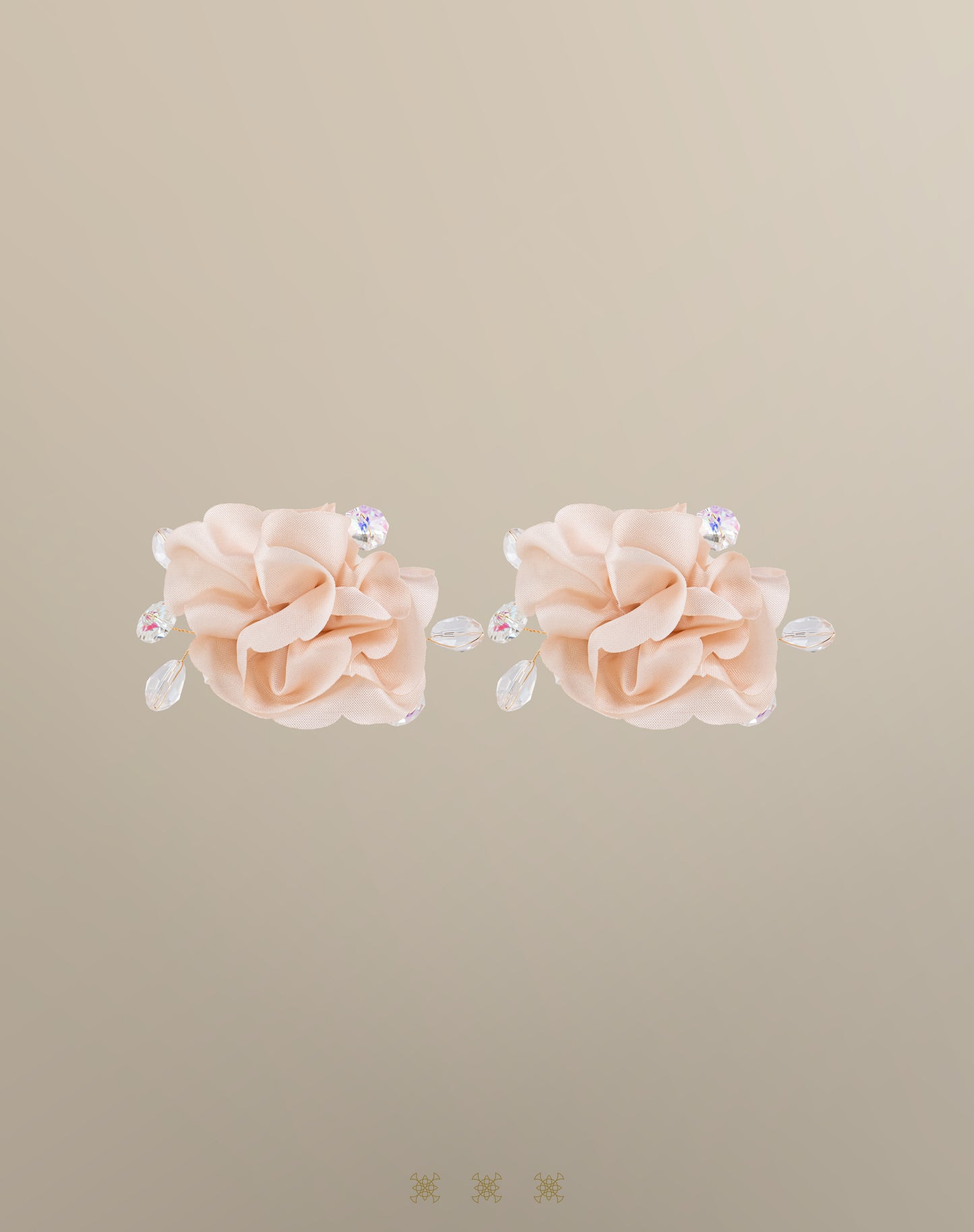 Moños para niña hueso / rosa 02-551