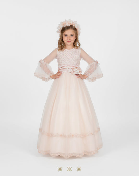 Vestido rosa de Primera comunión 02-605