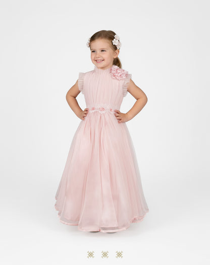 Vestido Infantil Rosa 02-631
