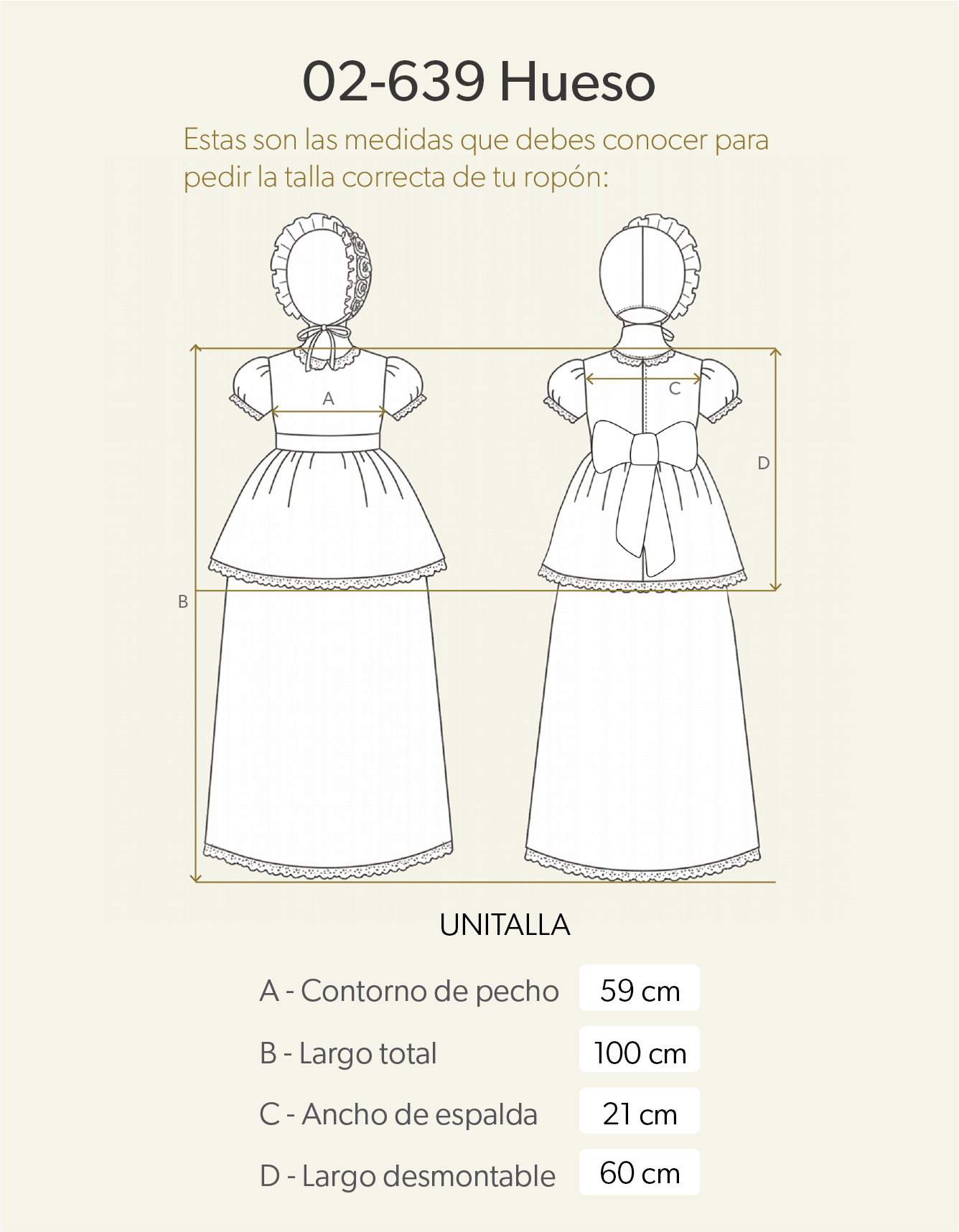 Ropón de bautizo de niña 02-639