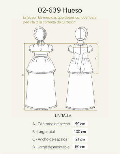 Ropón de bautizo de niña 02-639