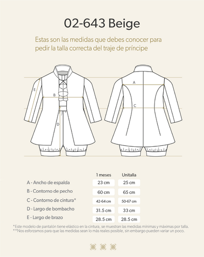 Ropón  de bautizo estilo príncipe 02-643