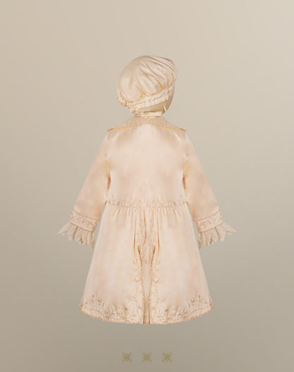 Ropón  de bautizo estilo príncipe beige 02-643