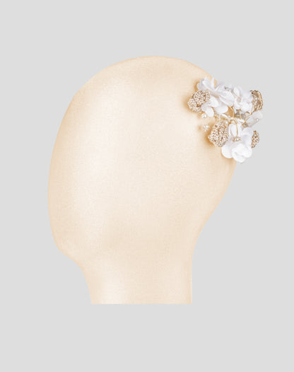 Peineta de flores hueso 02-650