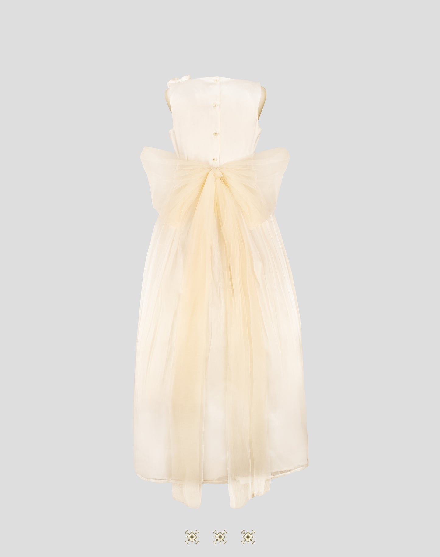 Vestido juvenil hueso-rosa 02-654