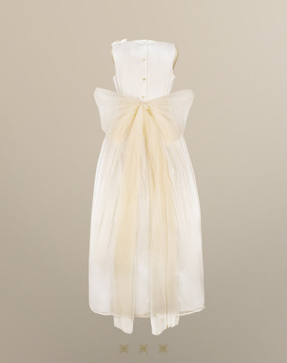 Vestido de Primera comunión hueso-rosa 02-654
