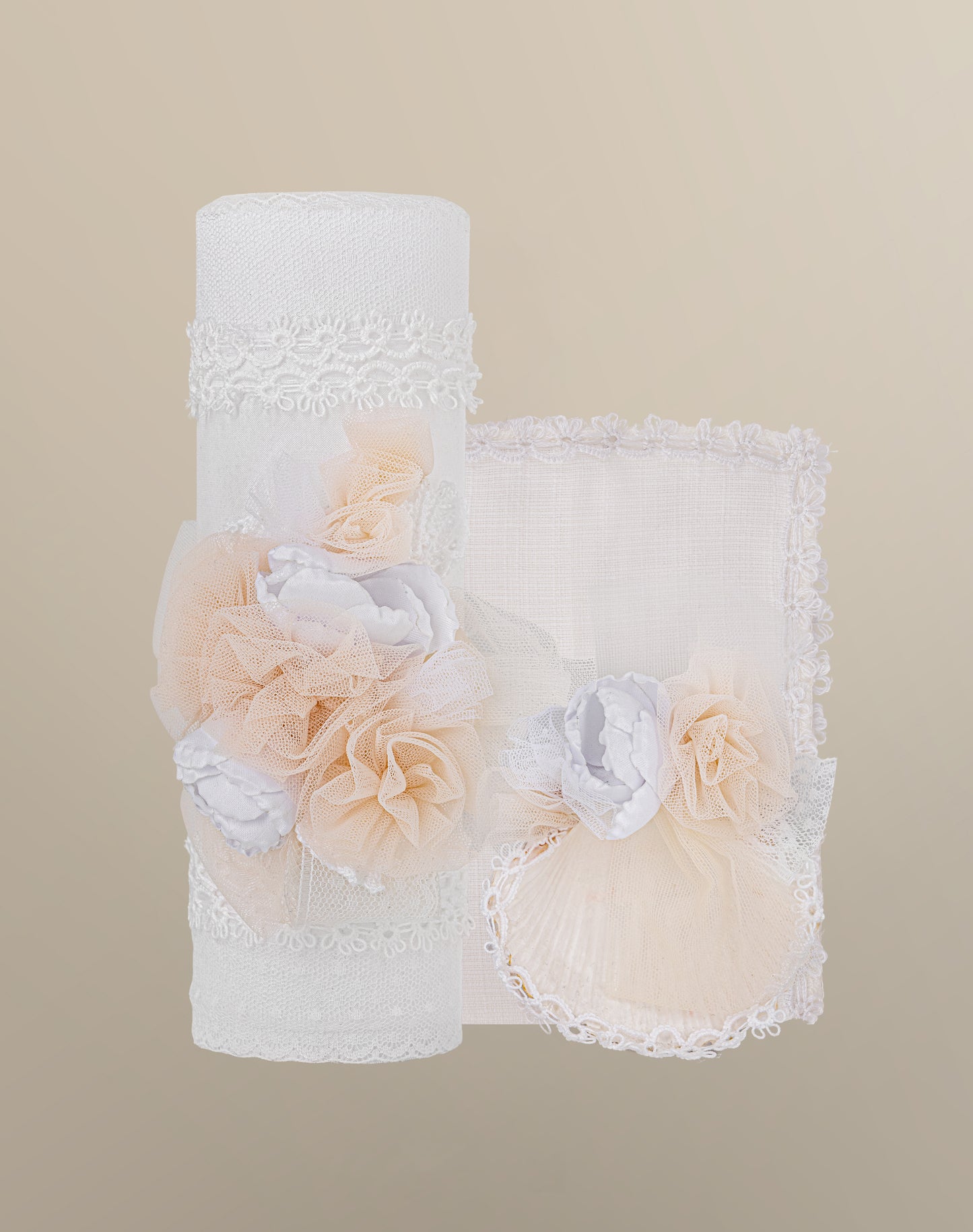 Set de vela bautizo blanco 02-657