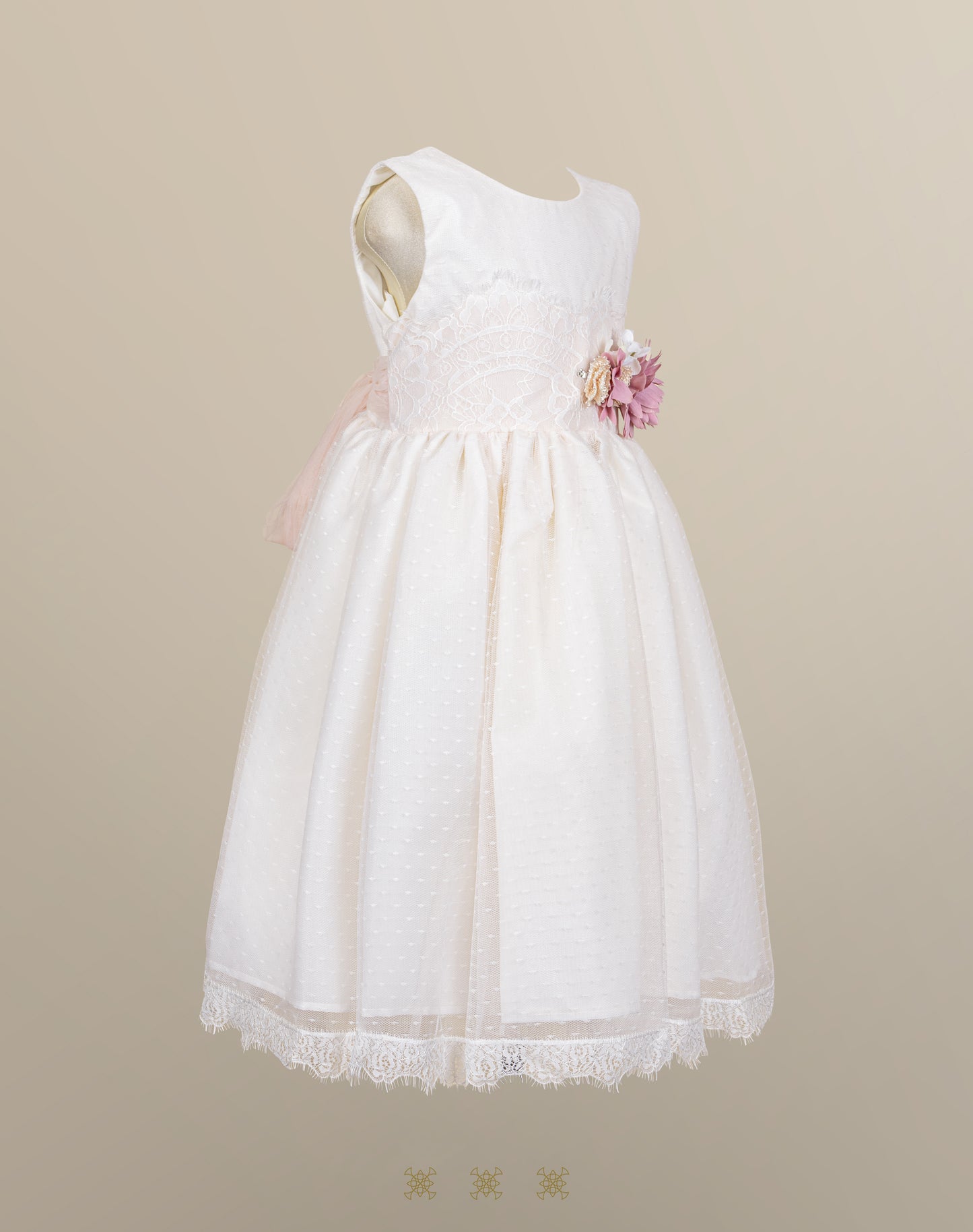 Vestido Infantil hueso 02-701