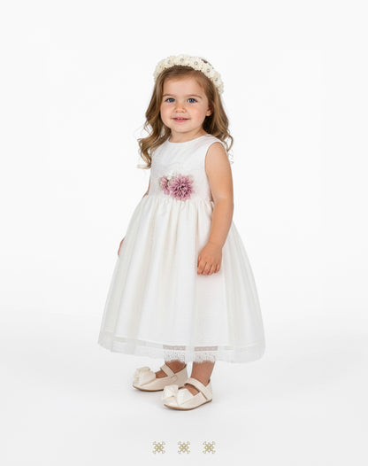 Vestido Infantil hueso 02-701