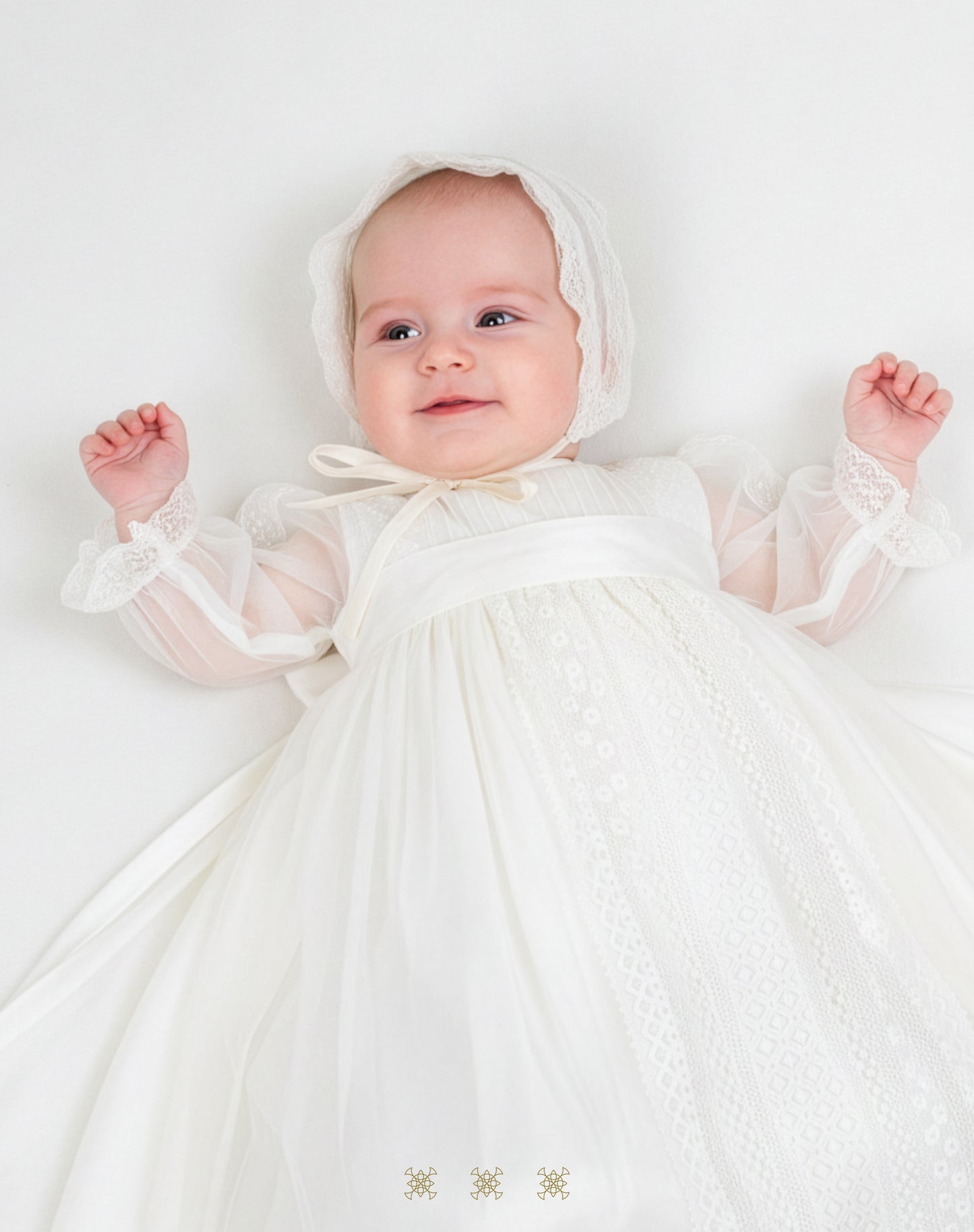 Ropón de bautizo estilo español hueso 02-723