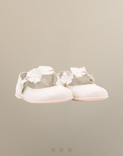 Zapatos de niña hueso 03-079