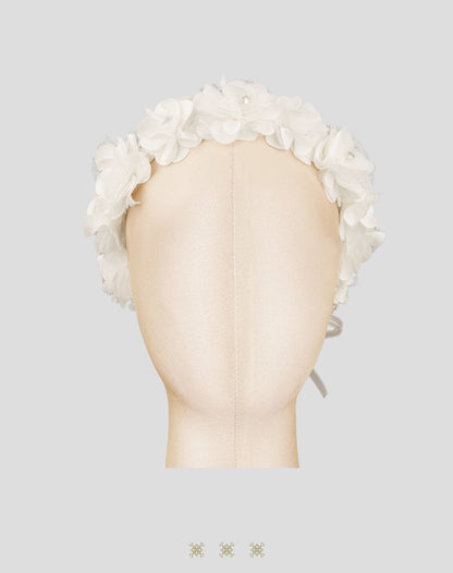 Corona de flores hueso 03-228