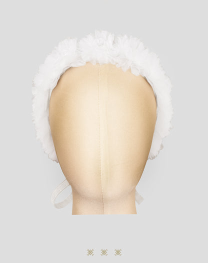 Corona de flores blanco 03-228