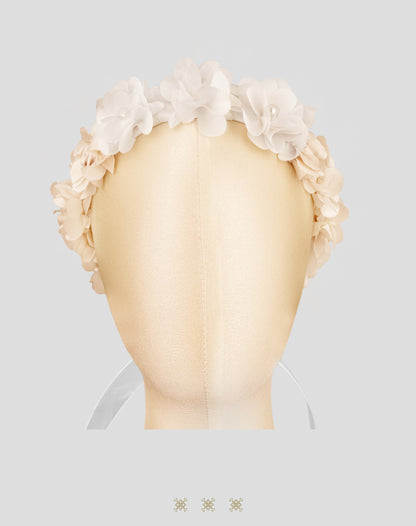 Corona de flores hueso-blush 03-228