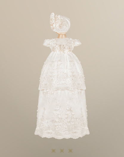 Ropón de bautizo de niña hueso 03-265