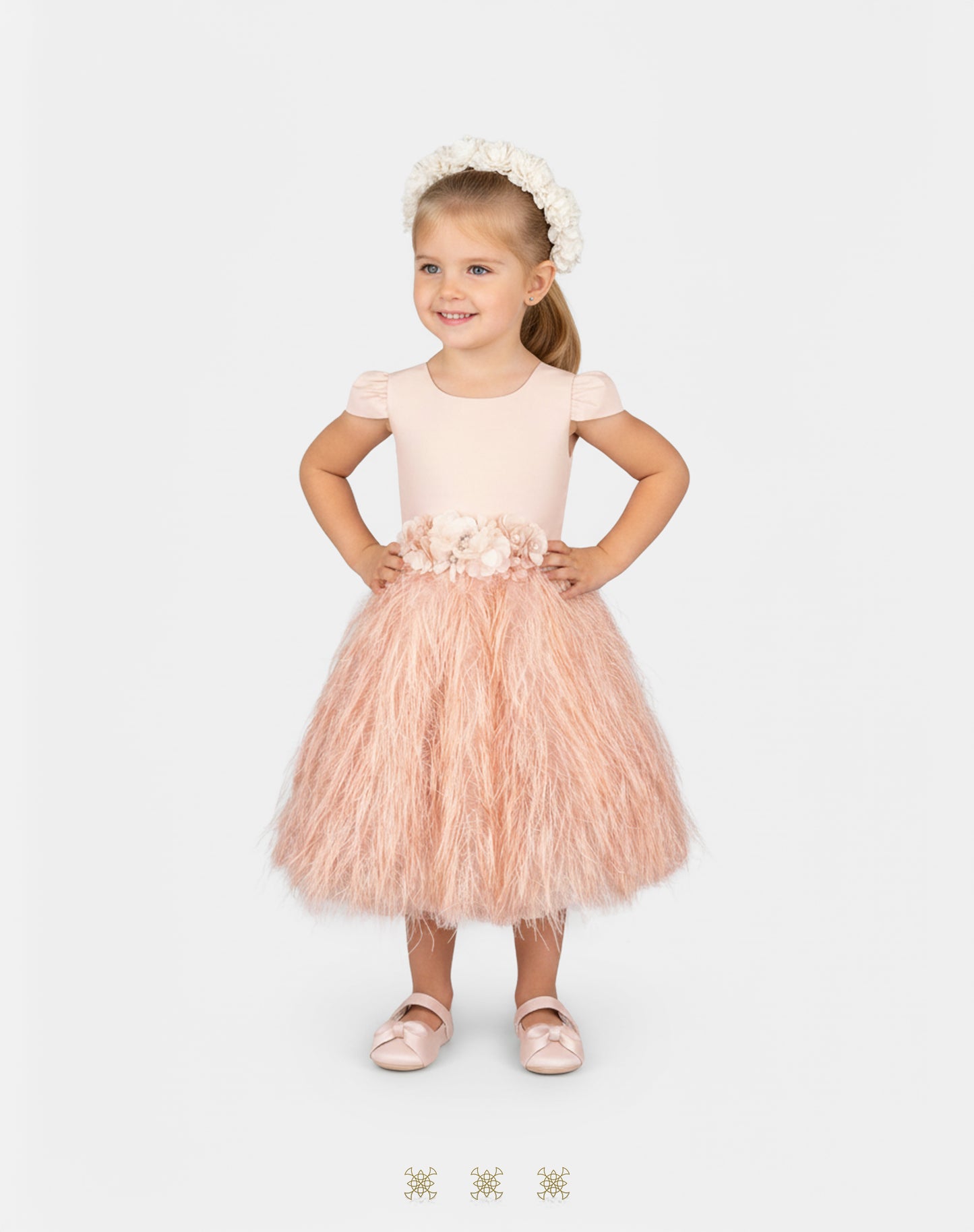 Vestido Infantil Rosa 03-348