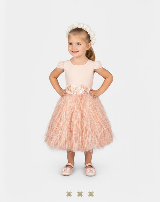 Vestido Infantil Rosa 03-348