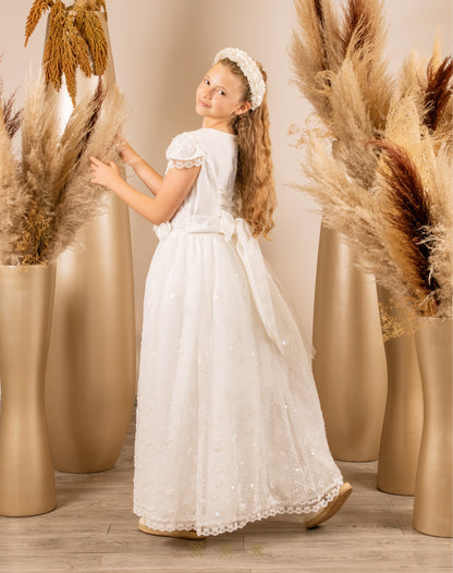 Vestido juvenil hueso 03-680