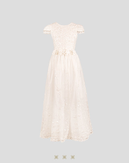 Vestido juvenil hueso 03-680
