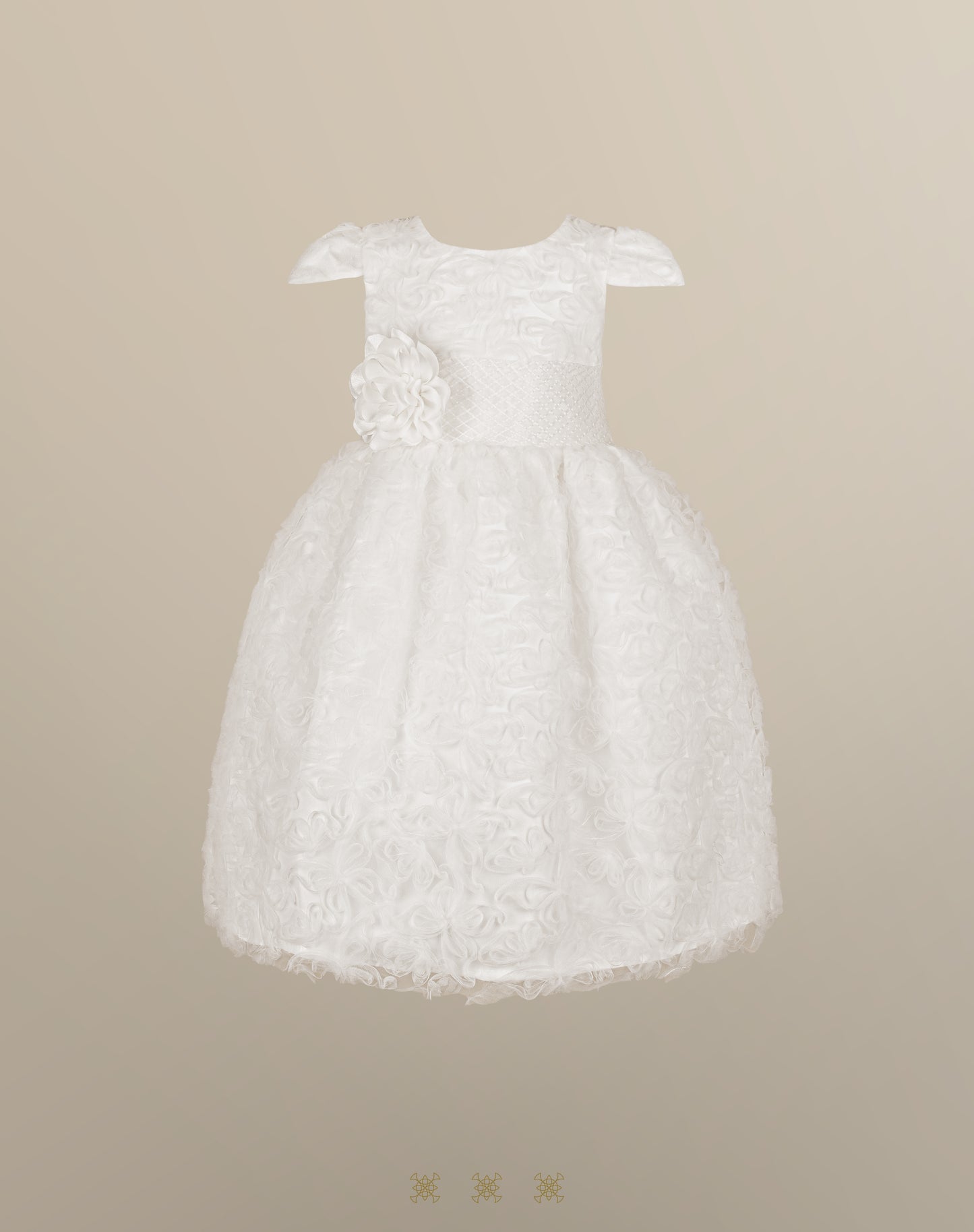 Vestido Infantil Hueso 03-681