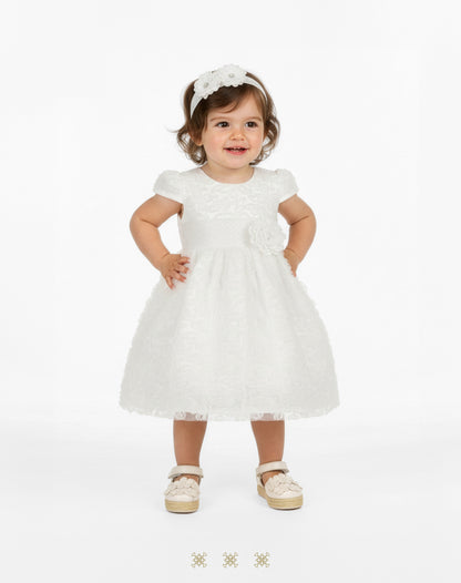 Vestido Infantil Hueso 03-681