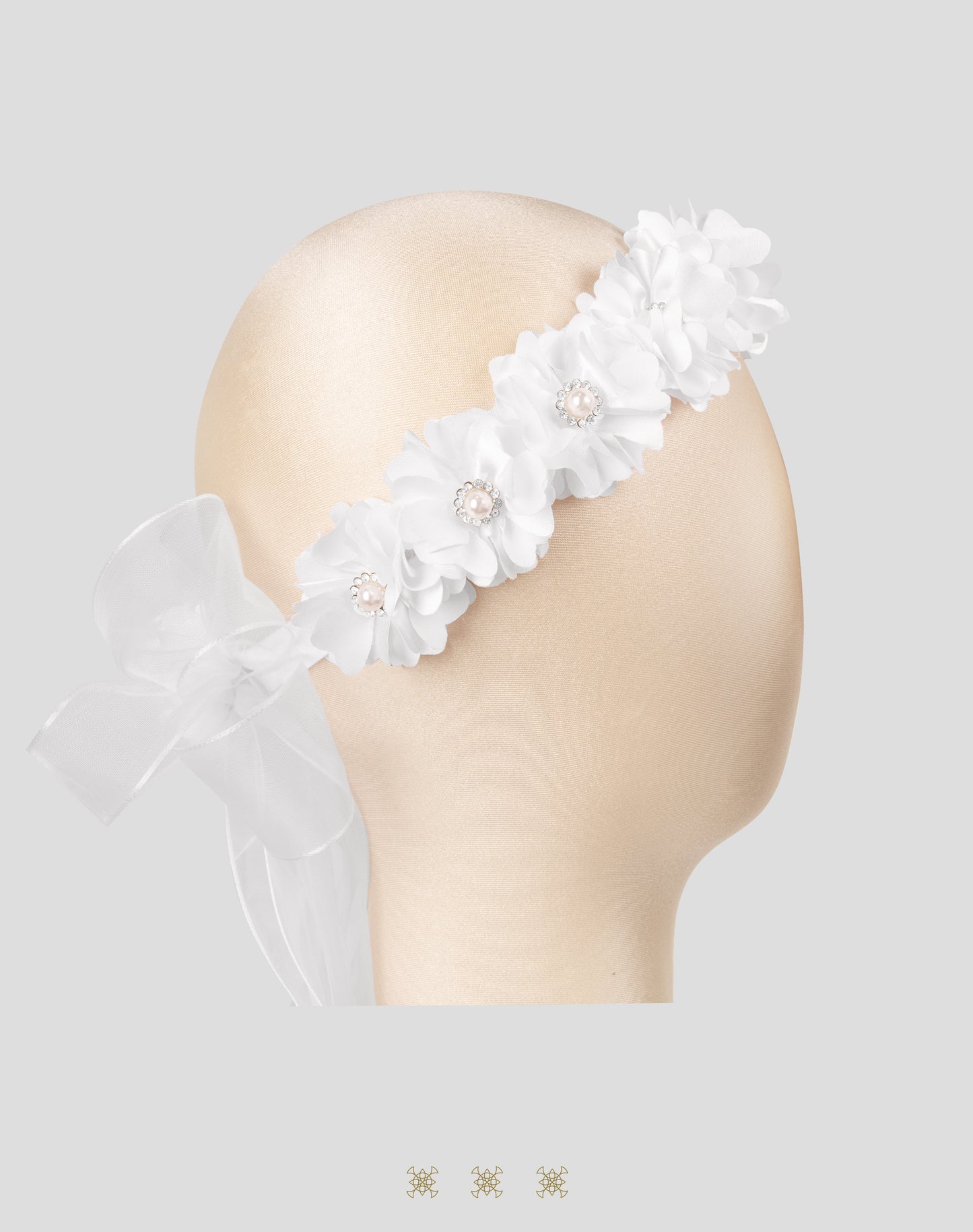 Corona de flores blanca 04-039