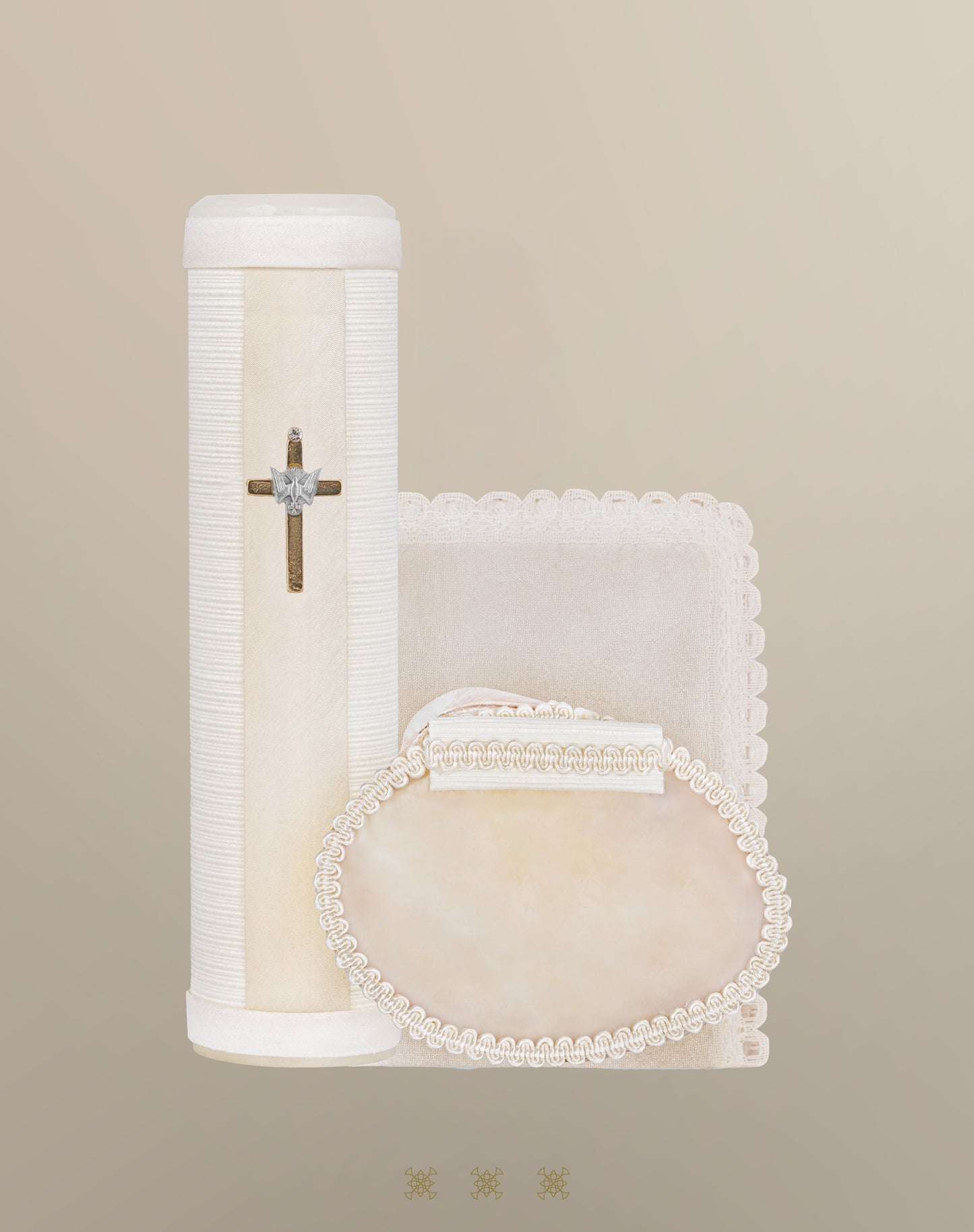 Set de vela bautizo hueso 04-224