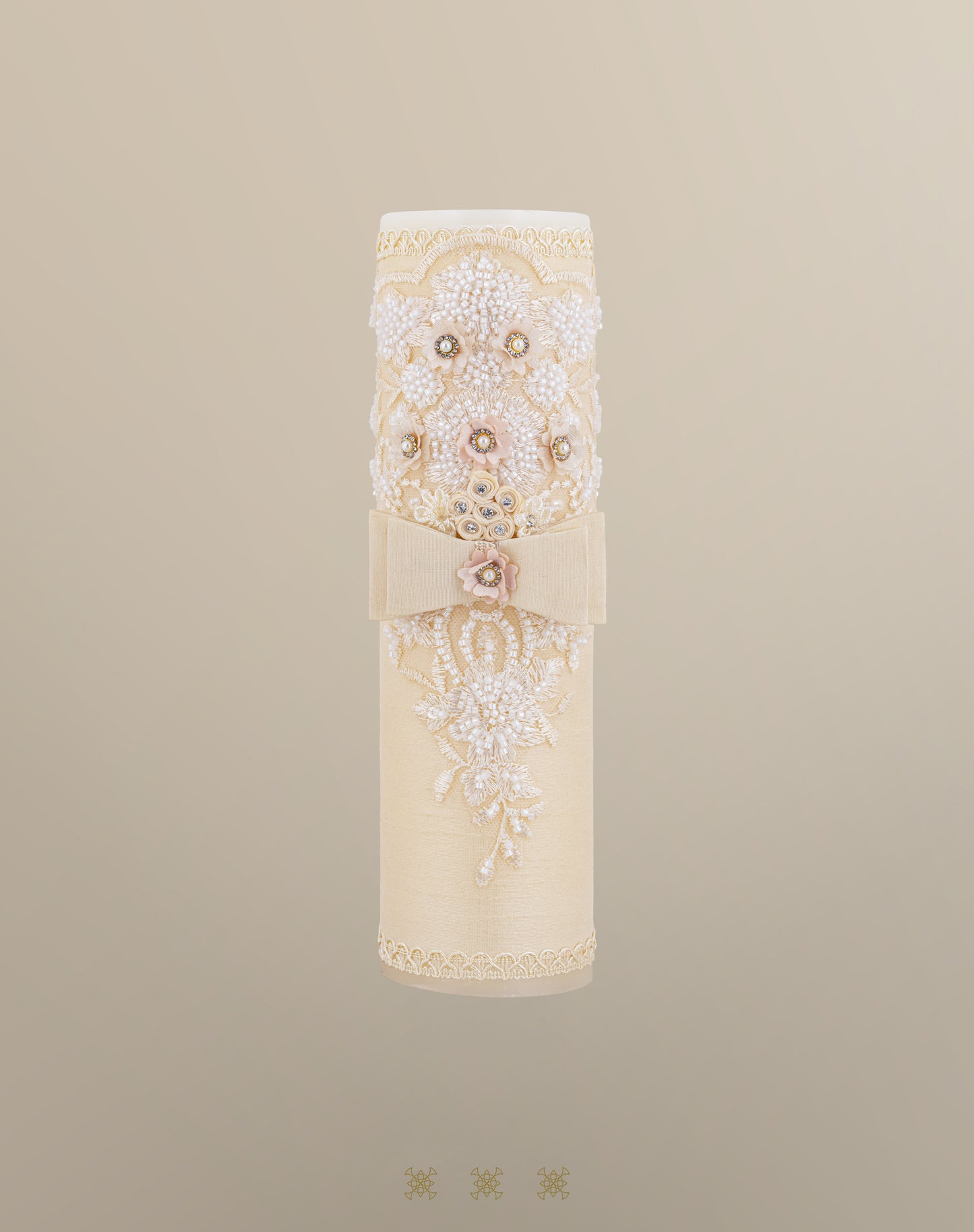 Cirio de boda beige 04-326