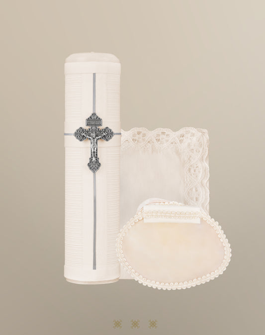 Set de vela bautizo Hueso 04-346