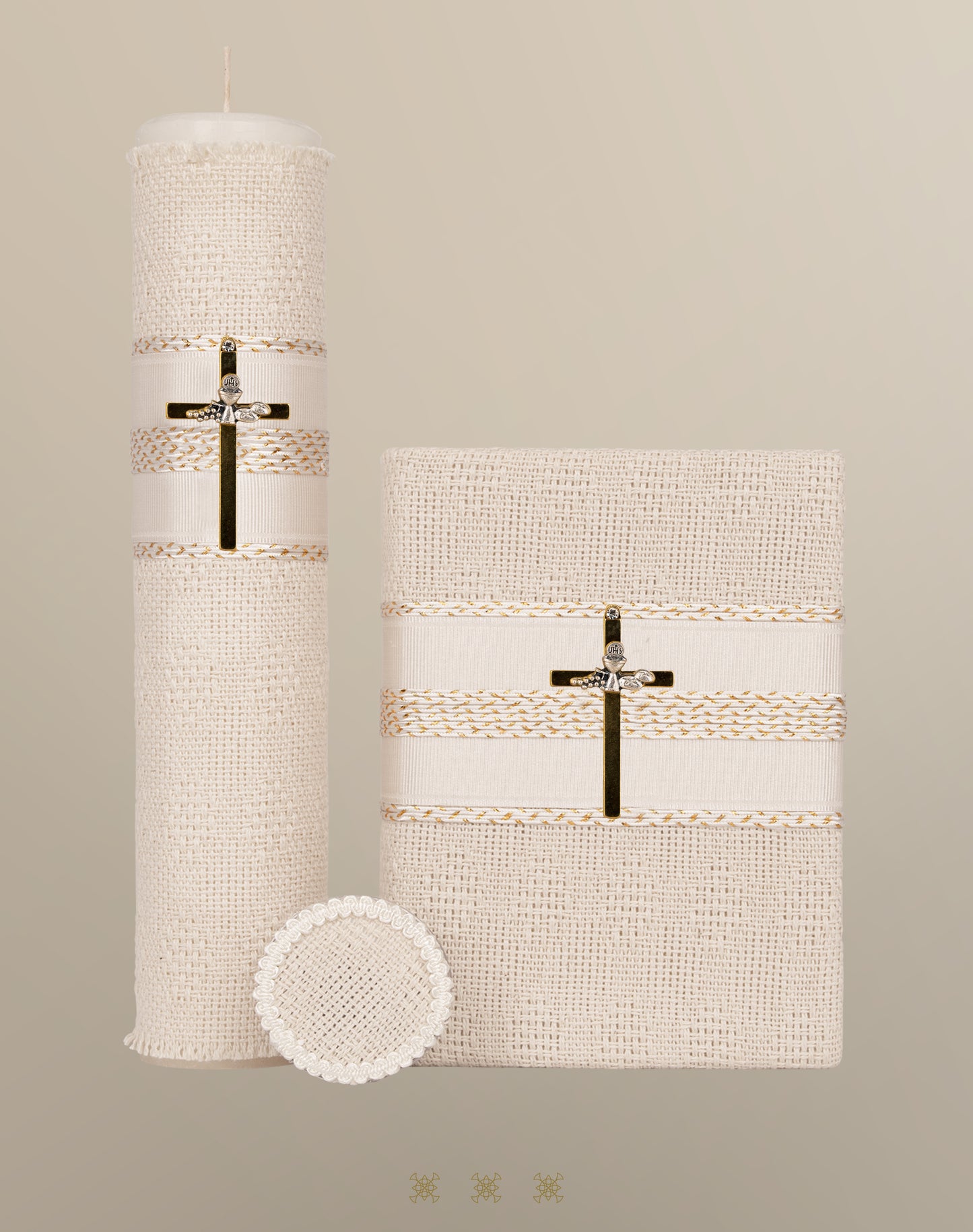 Set de vela primera comunión hueso 04-429