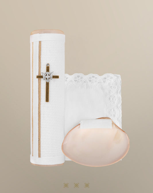 Set de vela bautizo blanco 04-470