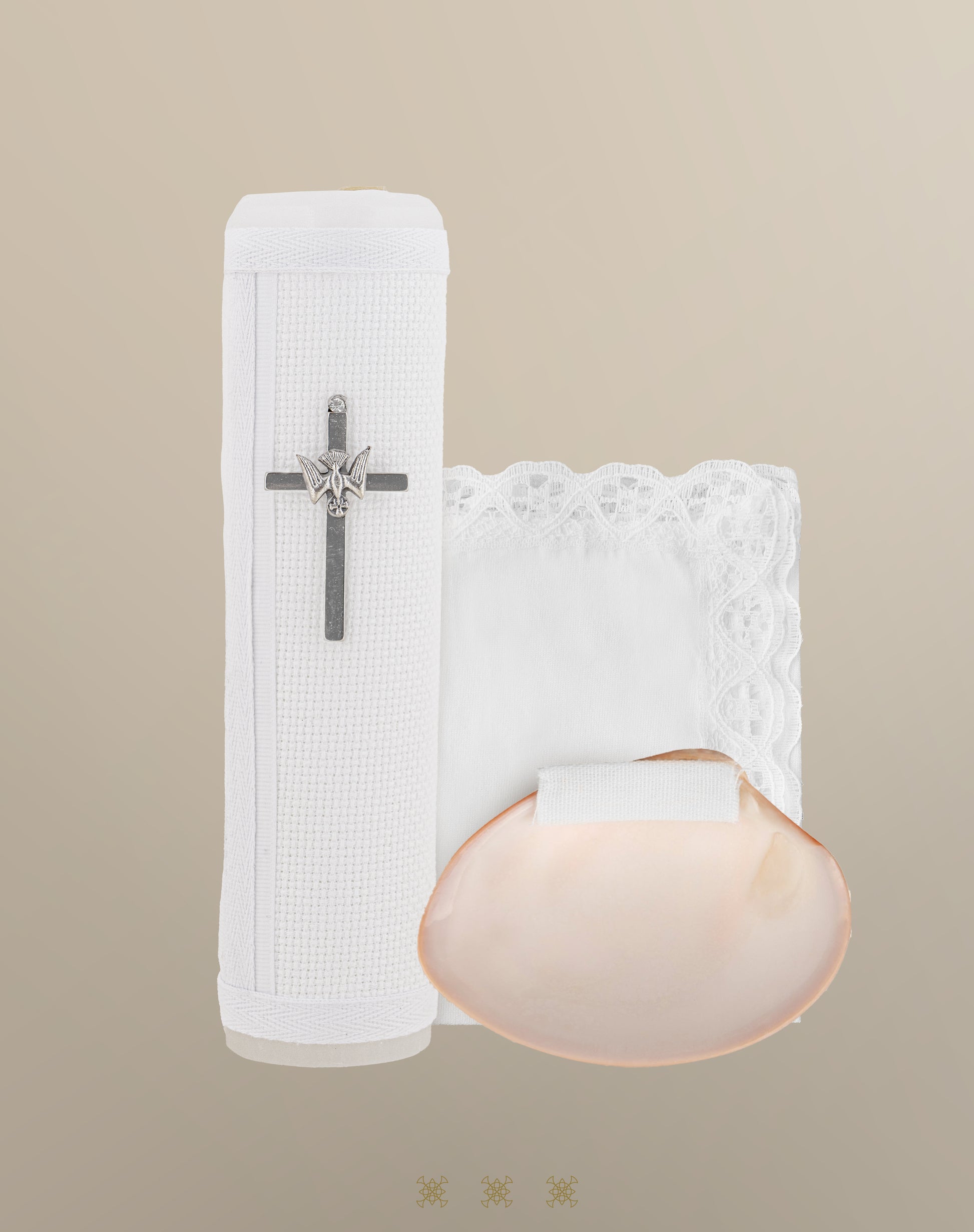 Set de vela bautizo blanco 04-470