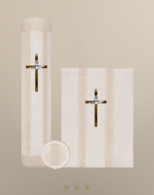 Set de vela primera comunión hueso 04-484